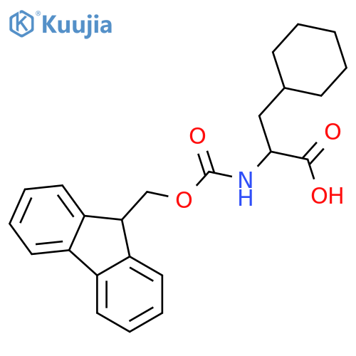 3-cyclohexyl-2-({[(9H-fluoren-9-yl)methoxy]carbonyl}amino)propanoic acid structure