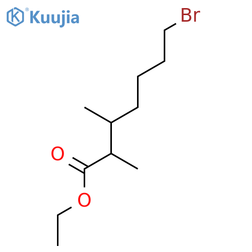 Heptanoic acid, 7-bromo-2,3-dimethyl-, ethyl ester structure