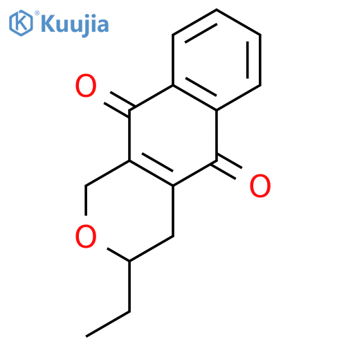 1H-Naphtho[2,3-c]pyran-5,10-dione, 3-ethyl-3,4-dihydro- structure
