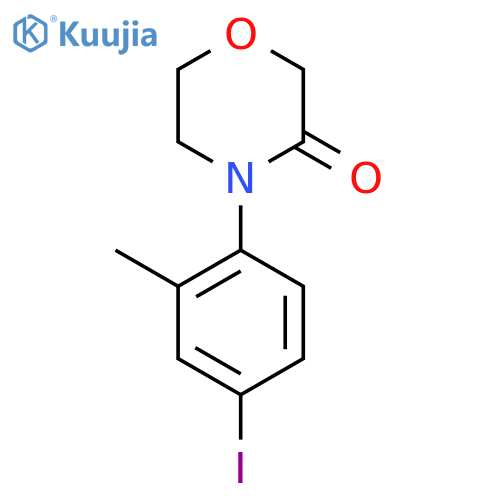 4-(4-iodo-2-methylphenyl)morpholin-3-one structure
