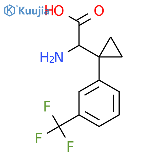 2-amino-2-{1-3-(trifluoromethyl)phenylcyclopropyl}acetic acid structure
