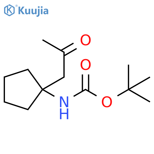 Carbamic acid, N-[1-(2-oxopropyl)cyclopentyl]-, 1,1-dimethylethyl ester structure