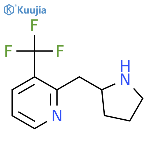 2-(pyrrolidin-2-yl)methyl-3-(trifluoromethyl)pyridine structure