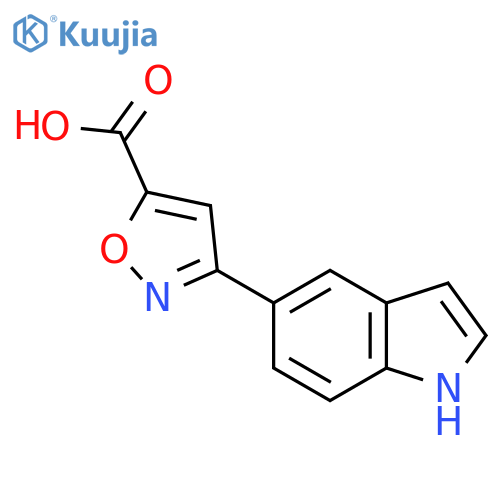 3-(1H-indol-5-yl)-1,2-oxazole-5-carboxylic acid structure