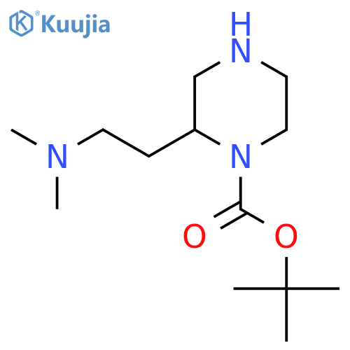 tert-butyl 2-2-(dimethylamino)ethylpiperazine-1-carboxylate structure