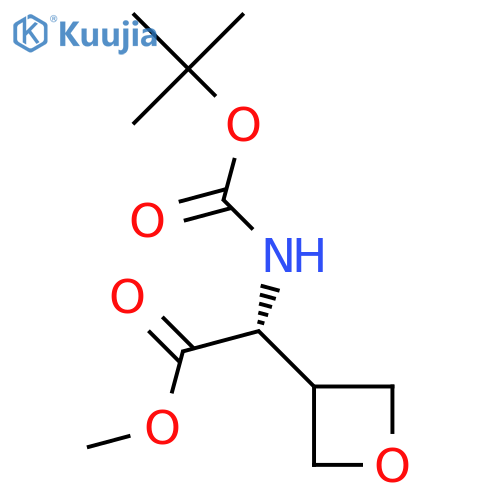 methyl (2R)-2-(tert-butoxycarbonylamino)-2-(oxetan-3-yl)acetate structure