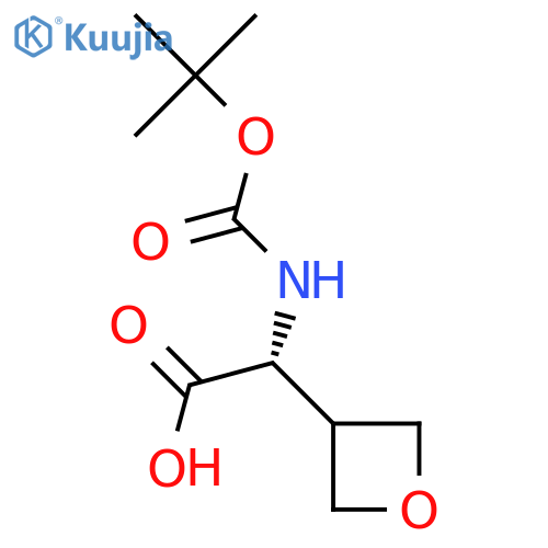 (2R)-2-{[(tert-butoxy)carbonyl]amino}-2-(oxetan-3-yl)acetic acid structure