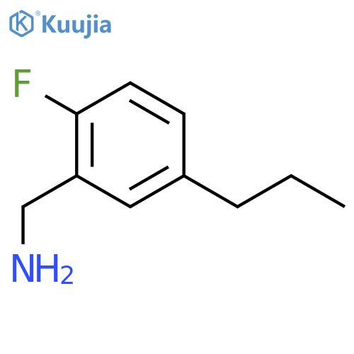 (2-Fluoro-5-propylphenyl)methanamine structure