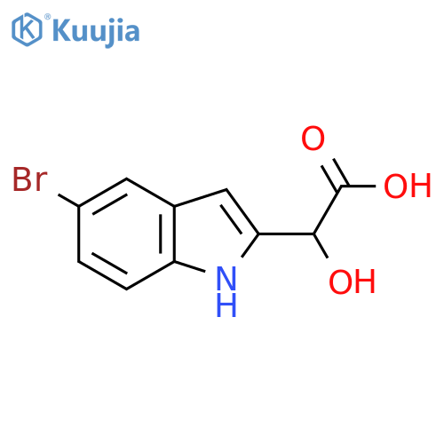 2-(5-bromo-1H-indol-2-yl)-2-hydroxyacetic acid structure