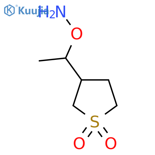 3-1-(aminooxy)ethyl-1lambda6-thiolane-1,1-dione structure