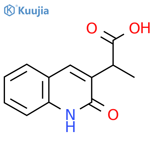 2-(2-oxo-1H-quinolin-3-yl)propanoic acid structure