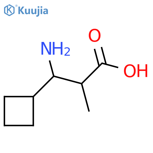 3-amino-3-cyclobutyl-2-methylpropanoic acid structure
