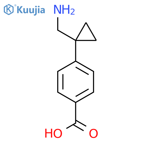 4-1-(aminomethyl)cyclopropylbenzoic acid structure