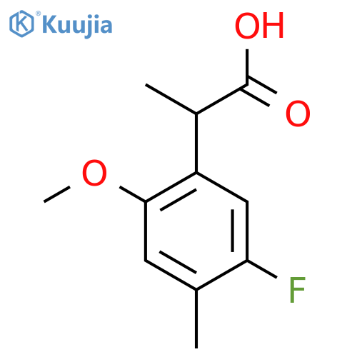 2-(5-fluoro-2-methoxy-4-methylphenyl)propanoic acid structure