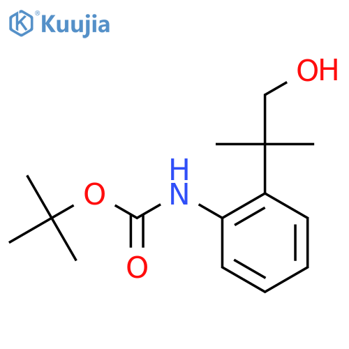 tert-butyl N-2-(1-hydroxy-2-methylpropan-2-yl)phenylcarbamate structure