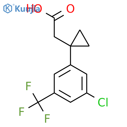 2-{1-3-chloro-5-(trifluoromethyl)phenylcyclopropyl}acetic acid structure