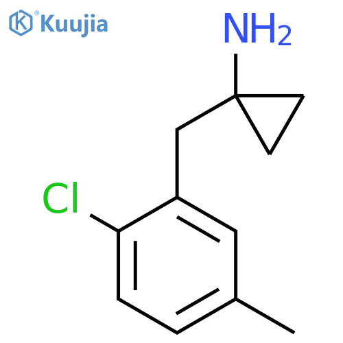 1-(2-chloro-5-methylphenyl)methylcyclopropan-1-amine structure