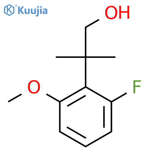 2-(2-fluoro-6-methoxyphenyl)-2-methylpropan-1-ol structure