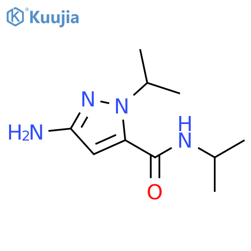 3-amino-N,1-diisopropyl-1H-pyrazole-5-carboxamide structure