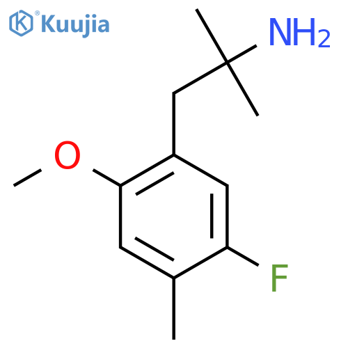 1-(5-fluoro-2-methoxy-4-methylphenyl)-2-methylpropan-2-amine structure