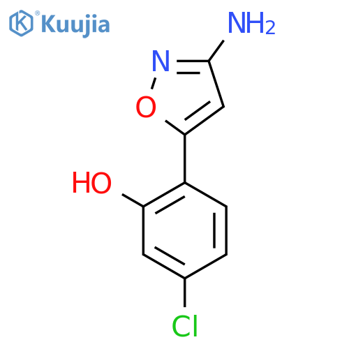 2-(3-amino-1,2-oxazol-5-yl)-5-chlorophenol structure