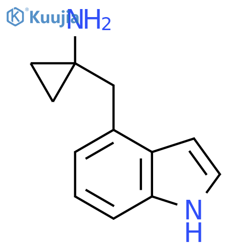 1-(1H-indol-4-yl)methylcyclopropan-1-amine structure