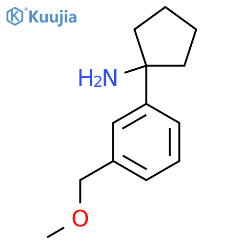 1-3-(methoxymethyl)phenylcyclopentan-1-amine structure
