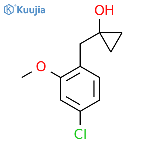 1-(4-chloro-2-methoxyphenyl)methylcyclopropan-1-ol structure