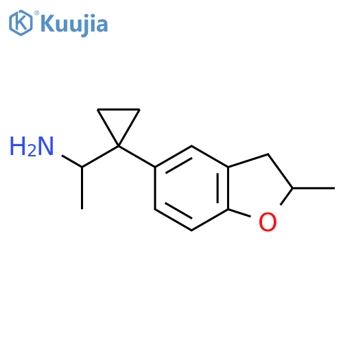 1-1-(2-methyl-2,3-dihydro-1-benzofuran-5-yl)cyclopropylethan-1-amine structure