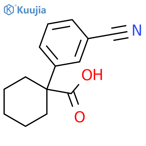 1-(3-cyanophenyl)cyclohexane-1-carboxylic acid structure