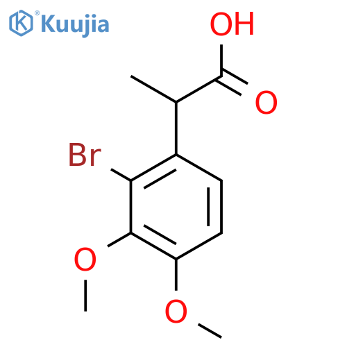 2-(2-bromo-3,4-dimethoxyphenyl)propanoic acid structure
