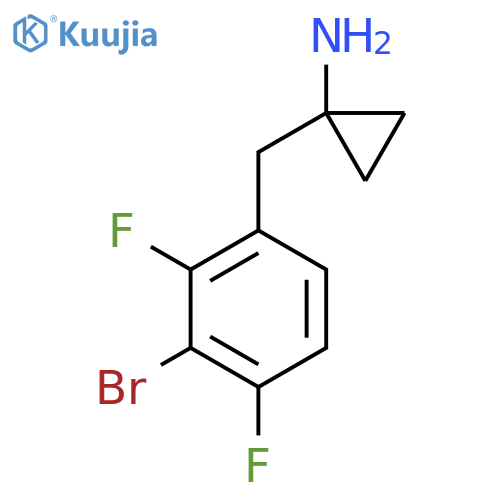 1-(3-bromo-2,4-difluorophenyl)methylcyclopropan-1-amine structure