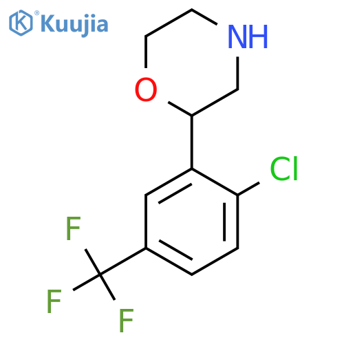 2-[2-Chloro-5-(trifluoromethyl)phenyl]morpholine structure
