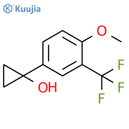 1-4-methoxy-3-(trifluoromethyl)phenylcyclopropan-1-ol structure