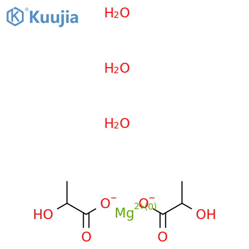 Magnesium 2-hydroxypropanoate trihydrate structure