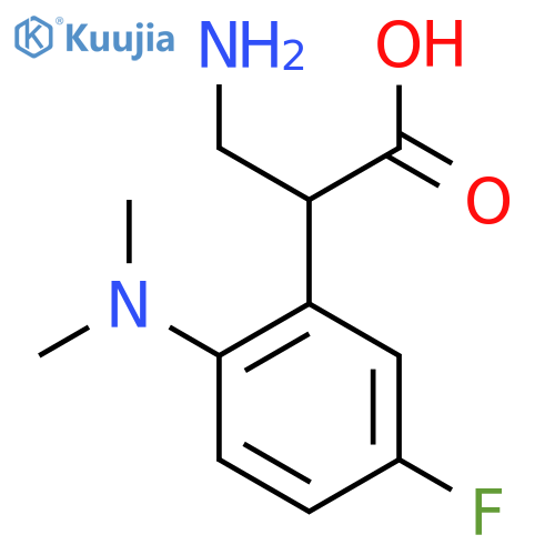 3-amino-2-2-(dimethylamino)-5-fluorophenylpropanoic acid structure