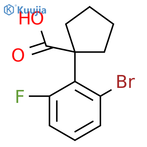 1-(2-bromo-6-fluorophenyl)cyclopentane-1-carboxylic acid structure