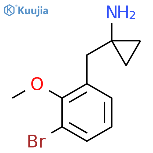 1-(3-bromo-2-methoxyphenyl)methylcyclopropan-1-amine structure
