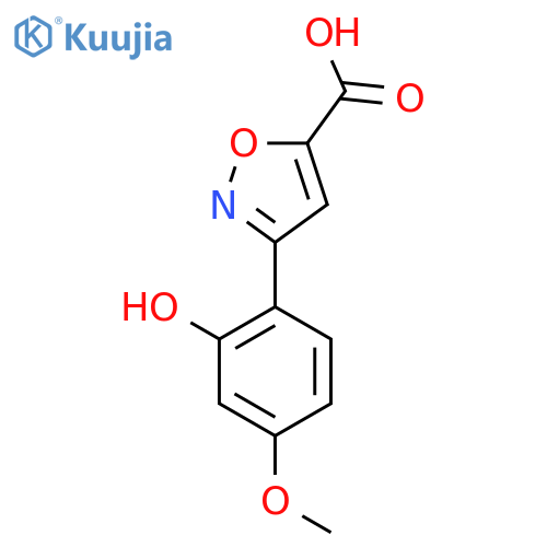 3-(2-hydroxy-4-methoxyphenyl)-1,2-oxazole-5-carboxylic acid structure