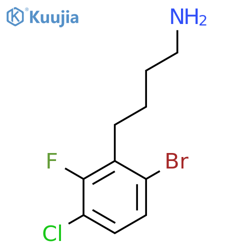4-(6-bromo-3-chloro-2-fluorophenyl)butan-1-amine structure