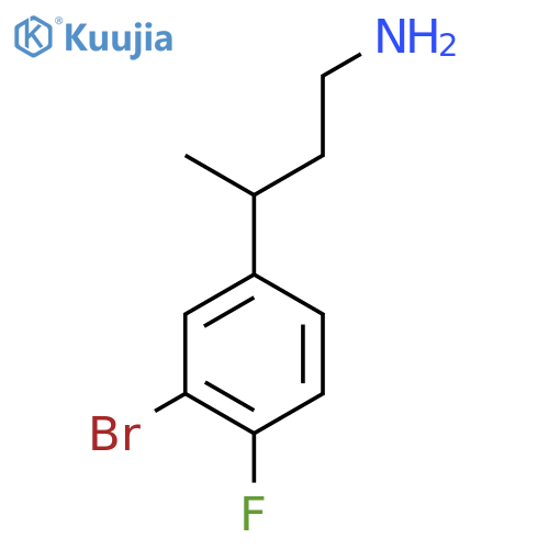 3-(3-bromo-4-fluorophenyl)butan-1-amine structure