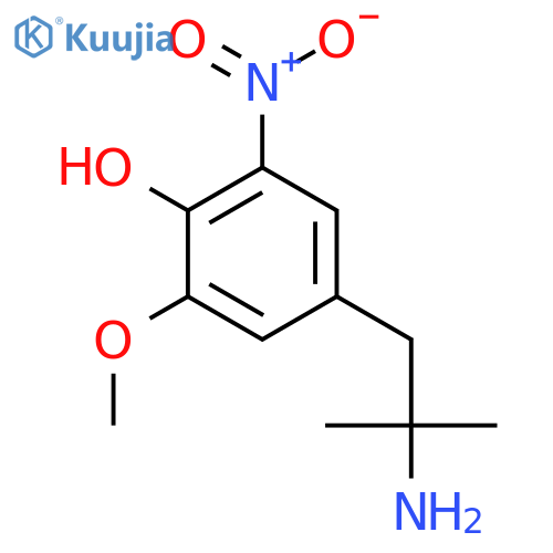 4-(2-amino-2-methylpropyl)-2-methoxy-6-nitrophenol structure