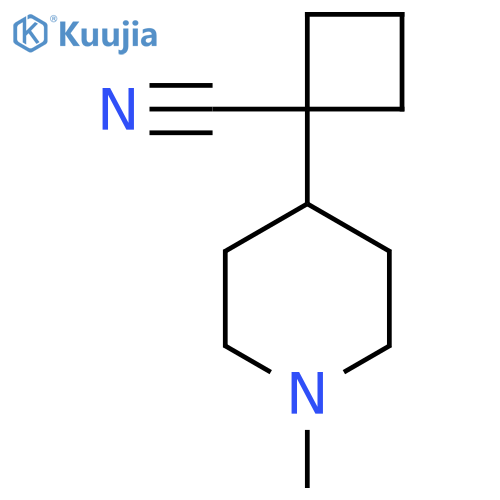 1-(1-methylpiperidin-4-yl)cyclobutane-1-carbonitrile structure
