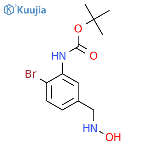 tert-butyl N-{2-bromo-5-(hydroxyamino)methylphenyl}carbamate structure