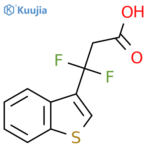 3-(1-Benzothiophen-3-yl)-3,3-difluoropropanoic acid structure