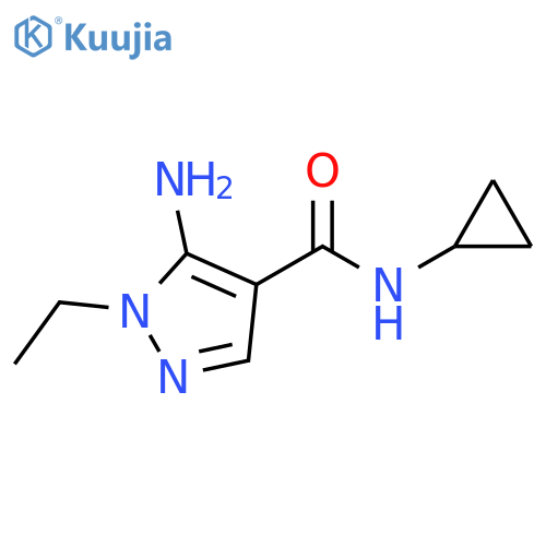 5-amino-N-cyclopropyl-1-ethyl-1H-pyrazole-4-carboxamide structure