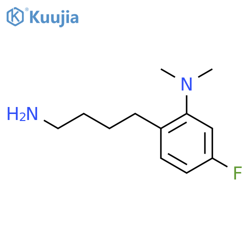 2-(4-aminobutyl)-5-fluoro-N,N-dimethylaniline structure