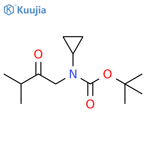Carbamic acid, N-cyclopropyl-N-(3-methyl-2-oxobutyl)-, 1,1-dimethylethyl ester structure