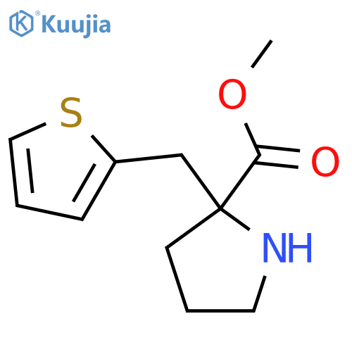 methyl 2-(thiophen-2-yl)methylpyrrolidine-2-carboxylate structure