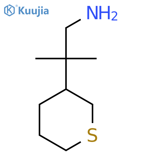 2-methyl-2-(thian-3-yl)propan-1-amine structure
